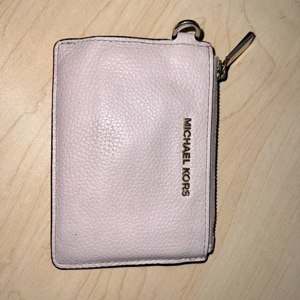 Michael Kors light pink leather coin purse